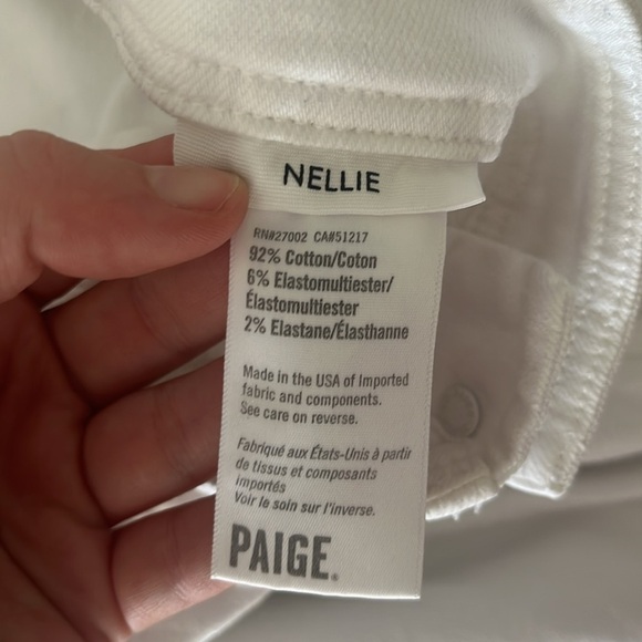 Paige Nellie Wide Leg Jean, CRISP WHITE - 28 - Picture 8 of 8